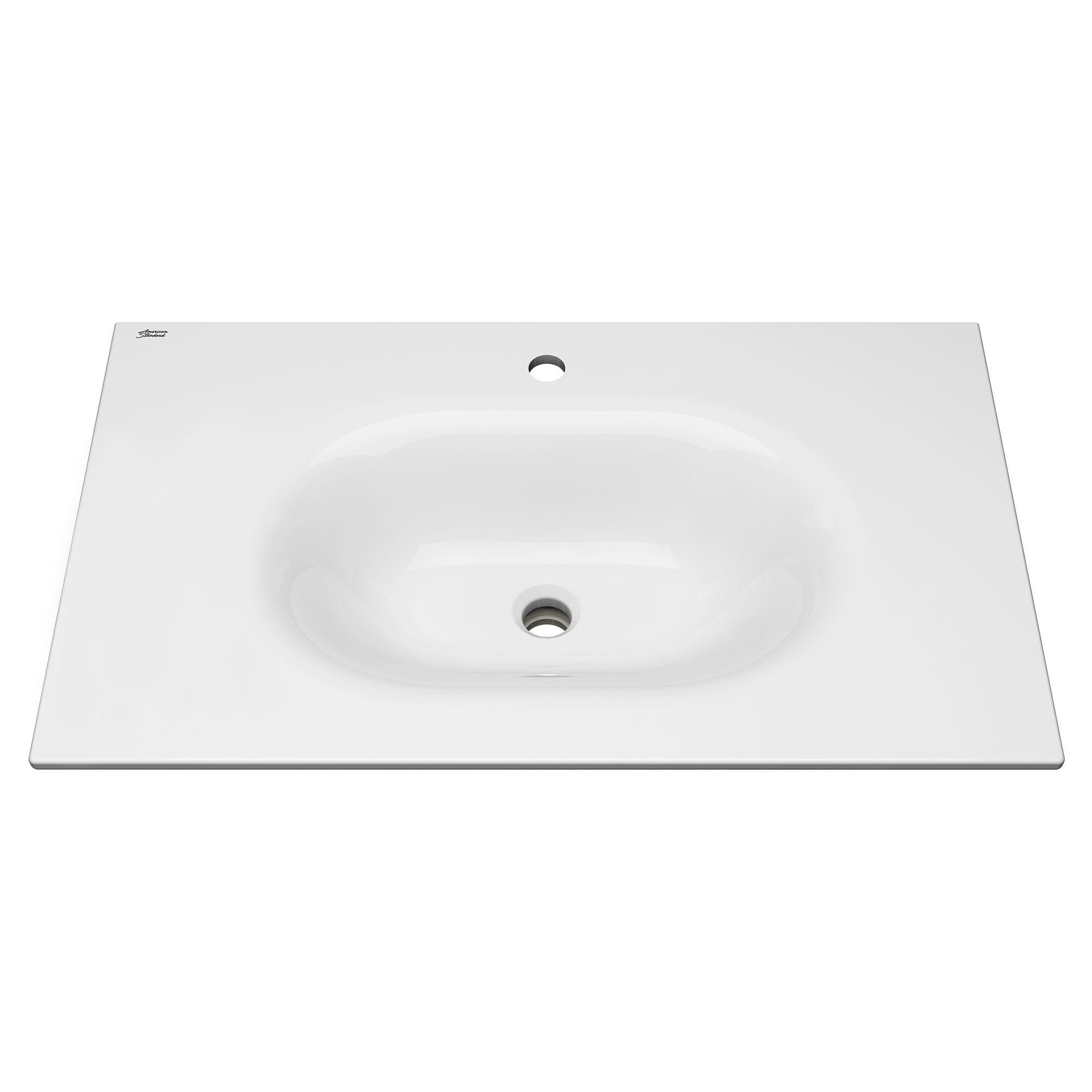 Studio S 33 Inch Vitreous China Vanity Sink Top Center Hole Only WHITE